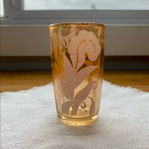 Vintage Jeanette Carnival Glass Water/Juice Cup MCM Replacement Marigold Orange